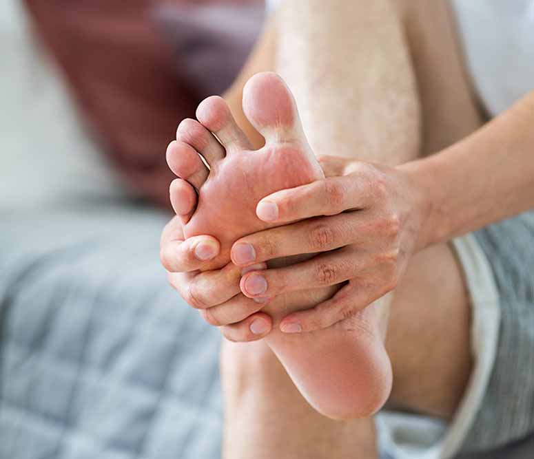 Man suffering with neuropathic pain